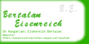 bertalan eisenreich business card